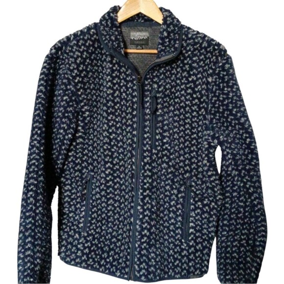 J. Crew Nordic sherpa-fleece full-zip patterned jacket Size Small Outdoors - Picture 2 of 5